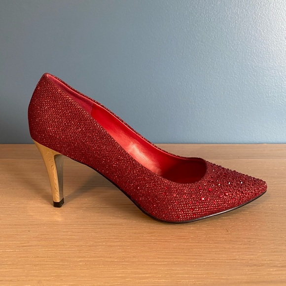 Red Sparkling High Heels (parties/events/anniversaries/casual/formal) - Picture 8 of 11